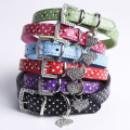 Accessoires pour animaux de compagnie en gros Fashion Rhinestones boucle en cuir Pet Dog Collar